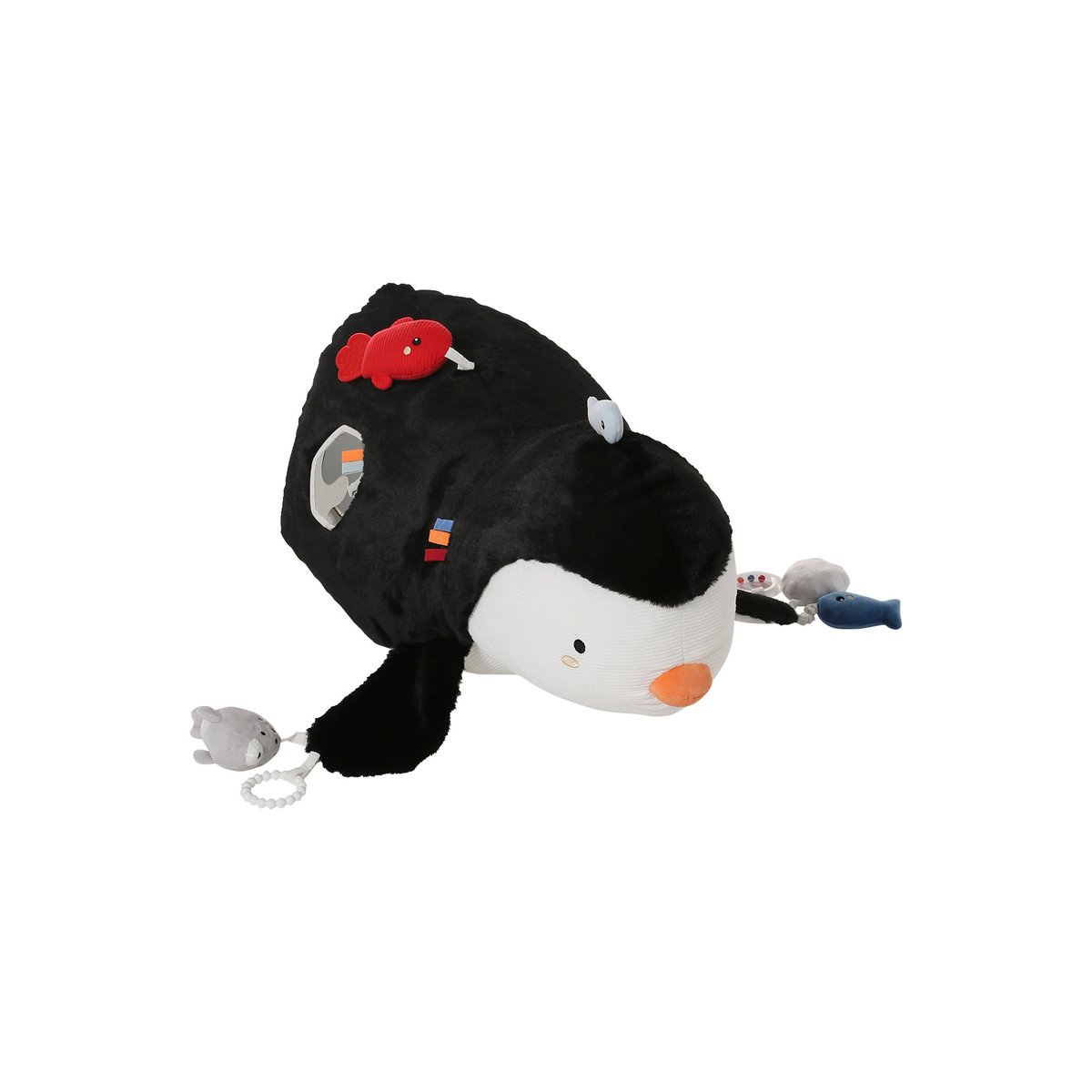 Grande peluche d'activités pingouin BANQUISE blanc, VERTBAUDET