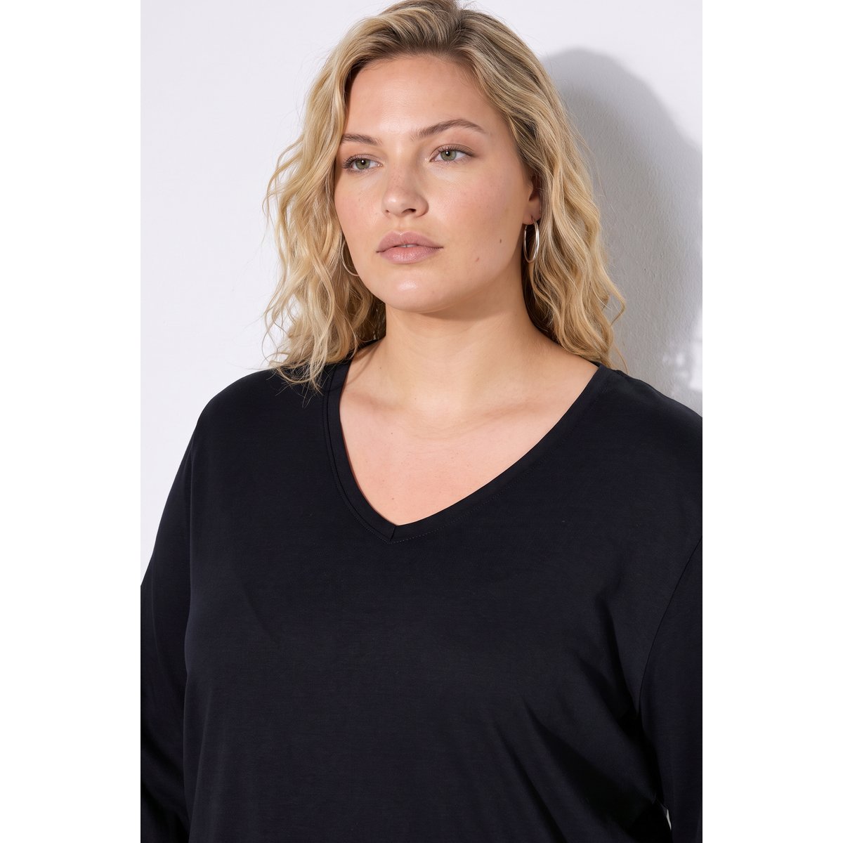 T-shirt manches longues. T-shirt noir, ULLA POPKEN