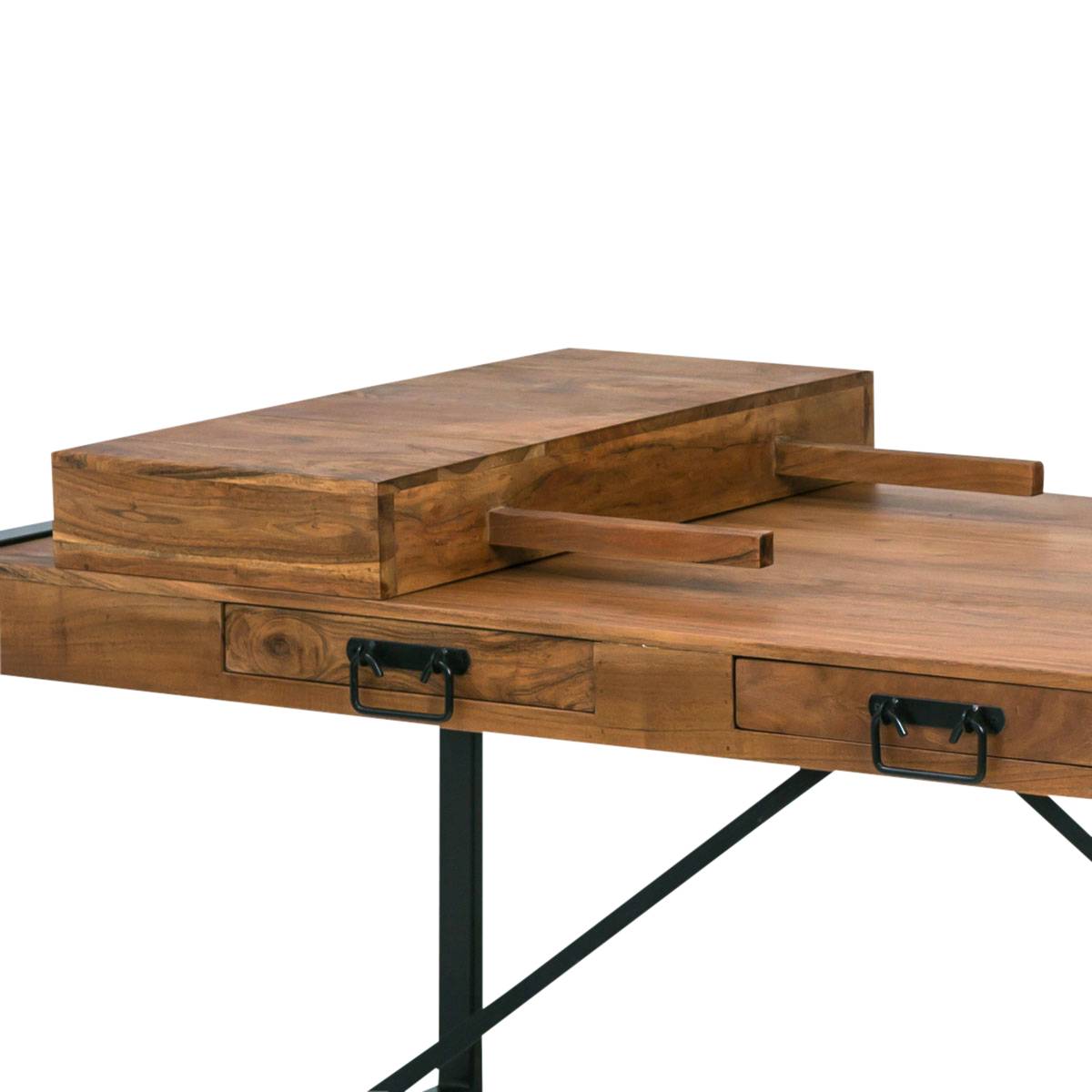 Table à manger en bois d'acacia HAVANA bois foncé, MADE IN MEUBLES
