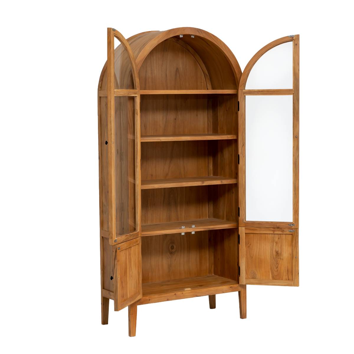 Vitrine en bois d'acacia 4 portes  JO bois foncé, MADE IN MEUBLES 