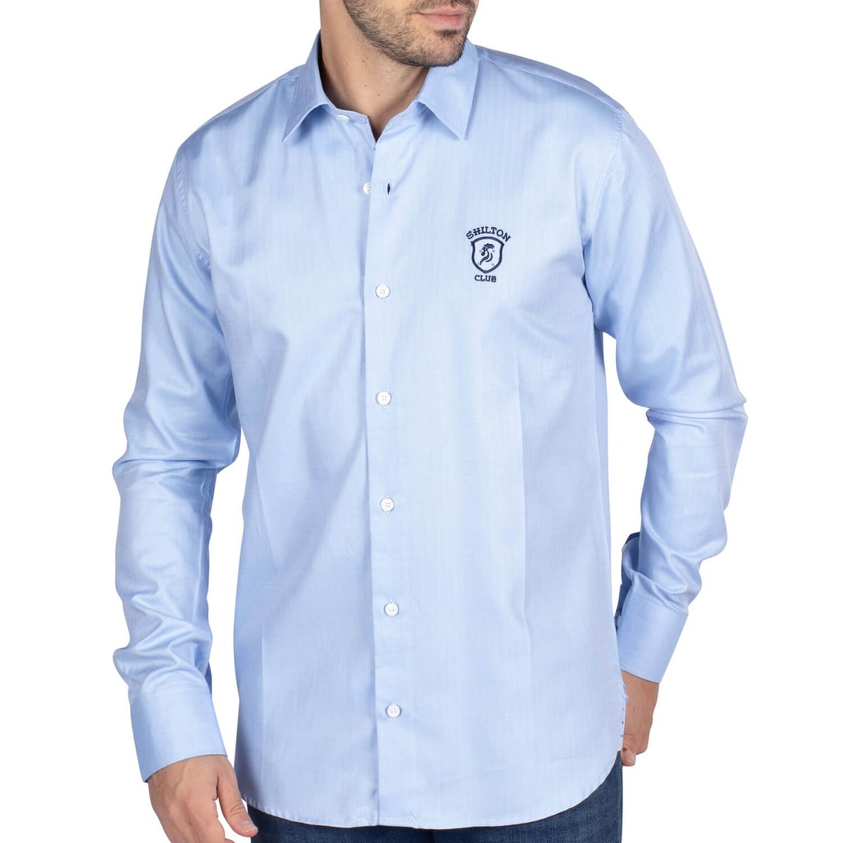 Chemise club CHEVRON ciel, SHILTON