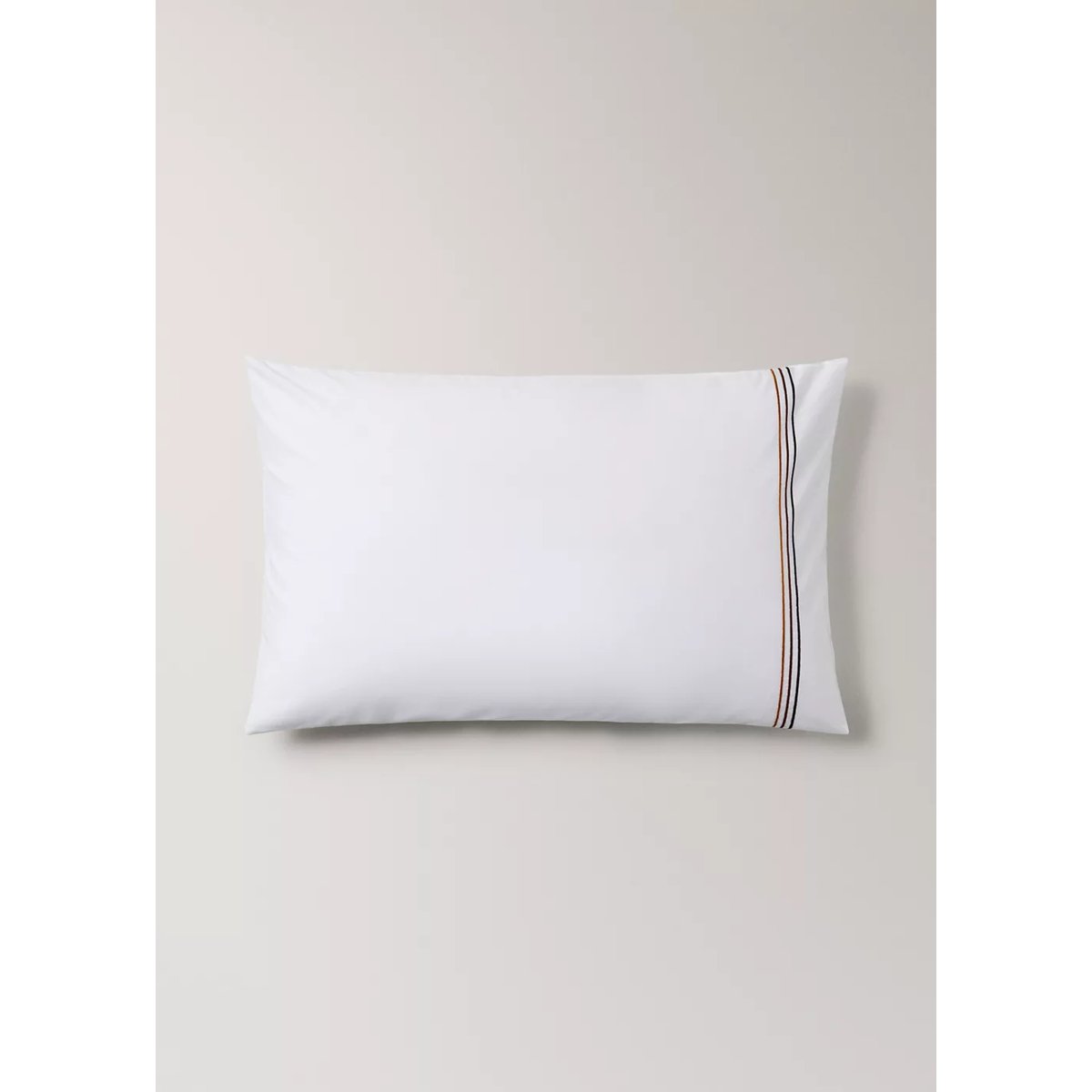 Taie d’oreiller 100 % coton brodé 50 x 75 cm écru, MANGO HOME