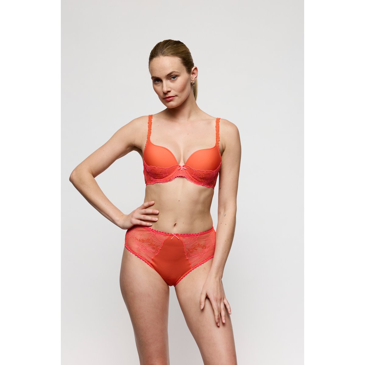 Slip taille haute SOLENE orange - pamplemousse, MARIE JO