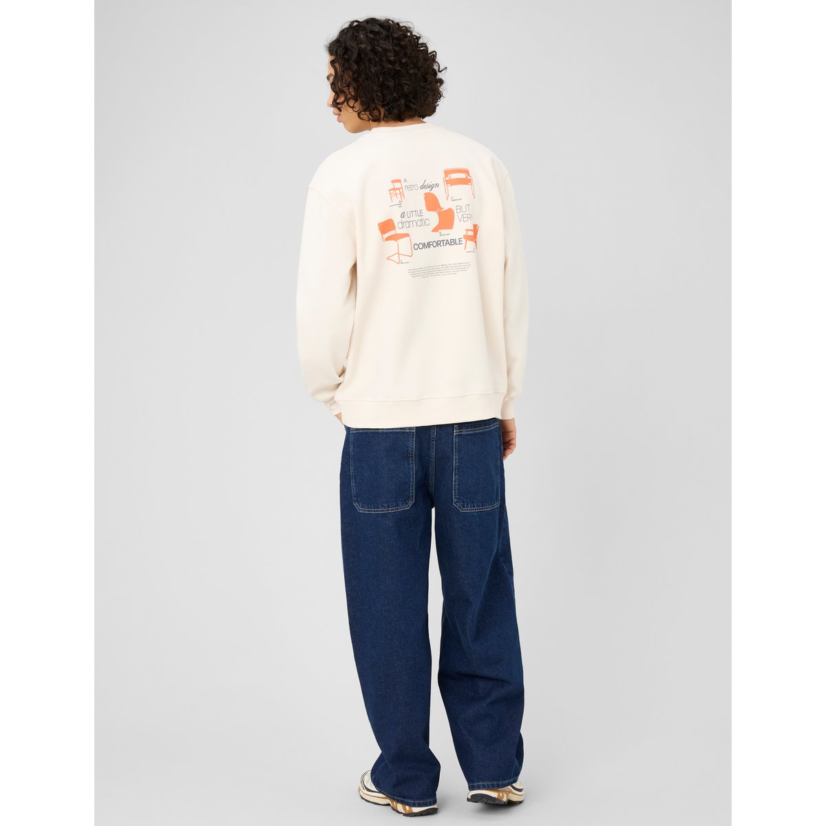 Sweat imprimé devant/dos naturel, BZB