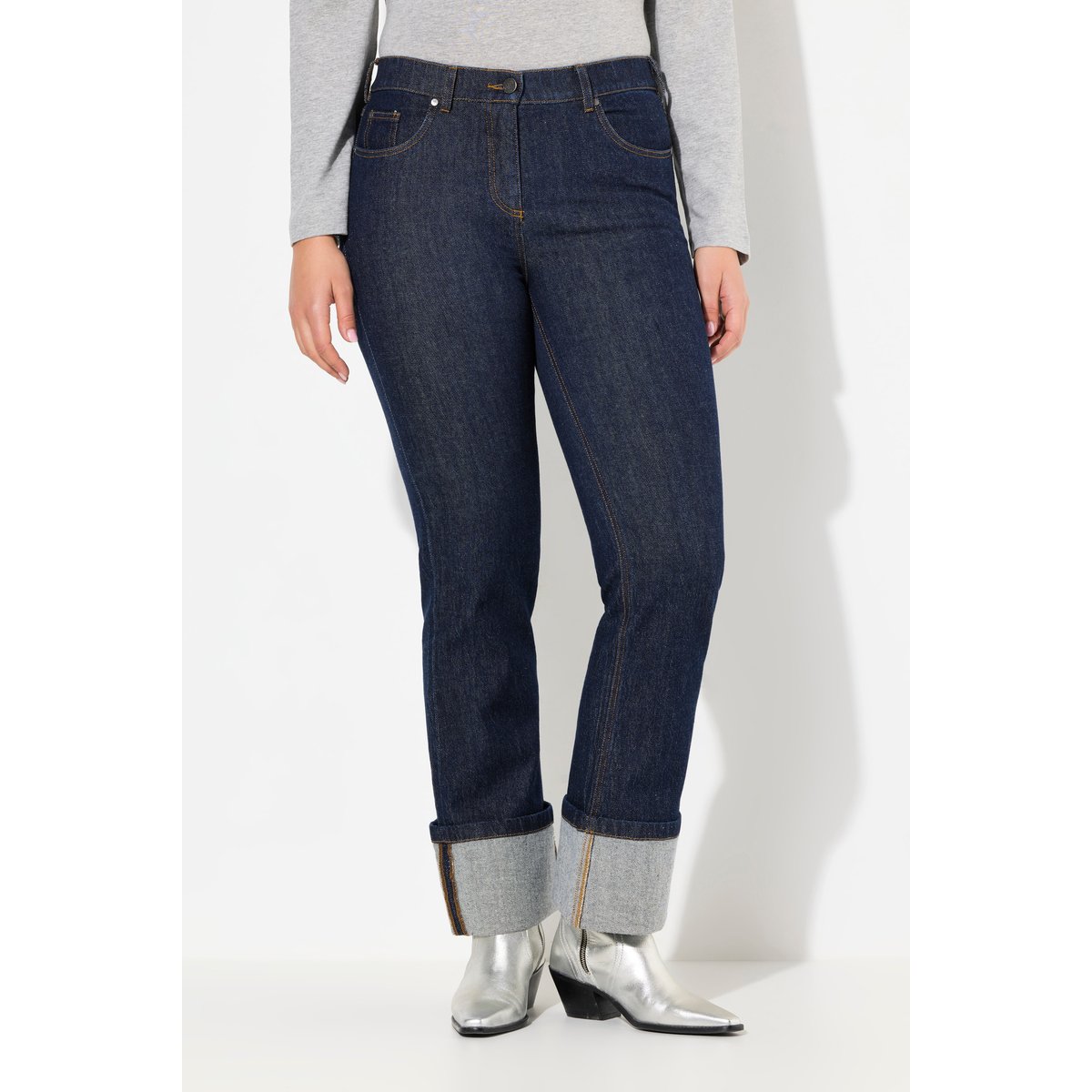 Jean Mary en denim extensible lavage rincé, ULLA POPKEN