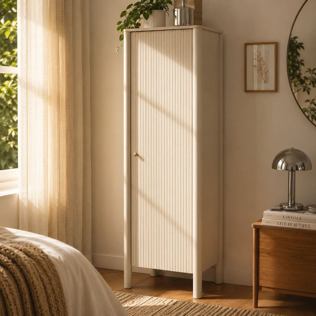 Armoire 1 porte CLEO beige, SORELH