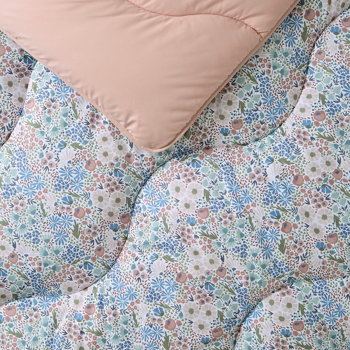 10.5 Tog Coverless Duvet And Pillowcase Set Vintage Meadow multi-coloured, NIGHT LARK