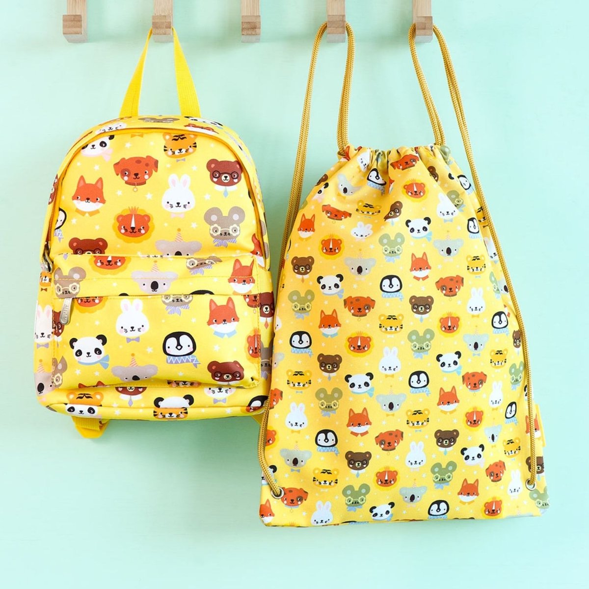 Sac à dos bébé jaune, orange, blanc, A LITTLE LOVELY COMPANY