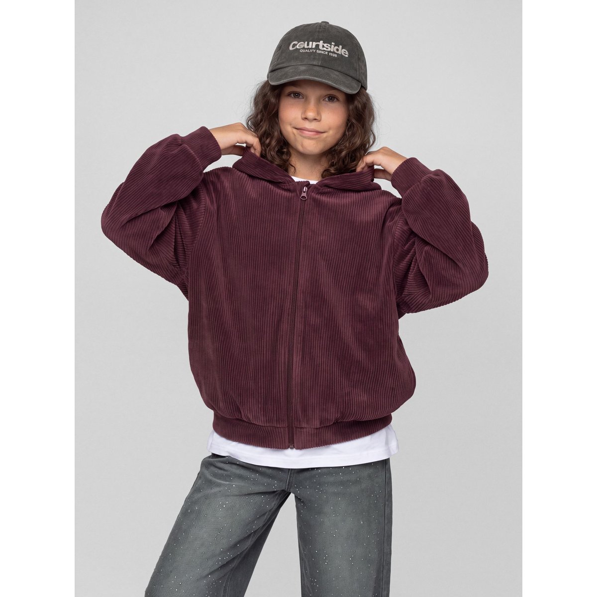 Sweat-Shirt Zippé À Capuche violet - catawba grape1, NAME IT