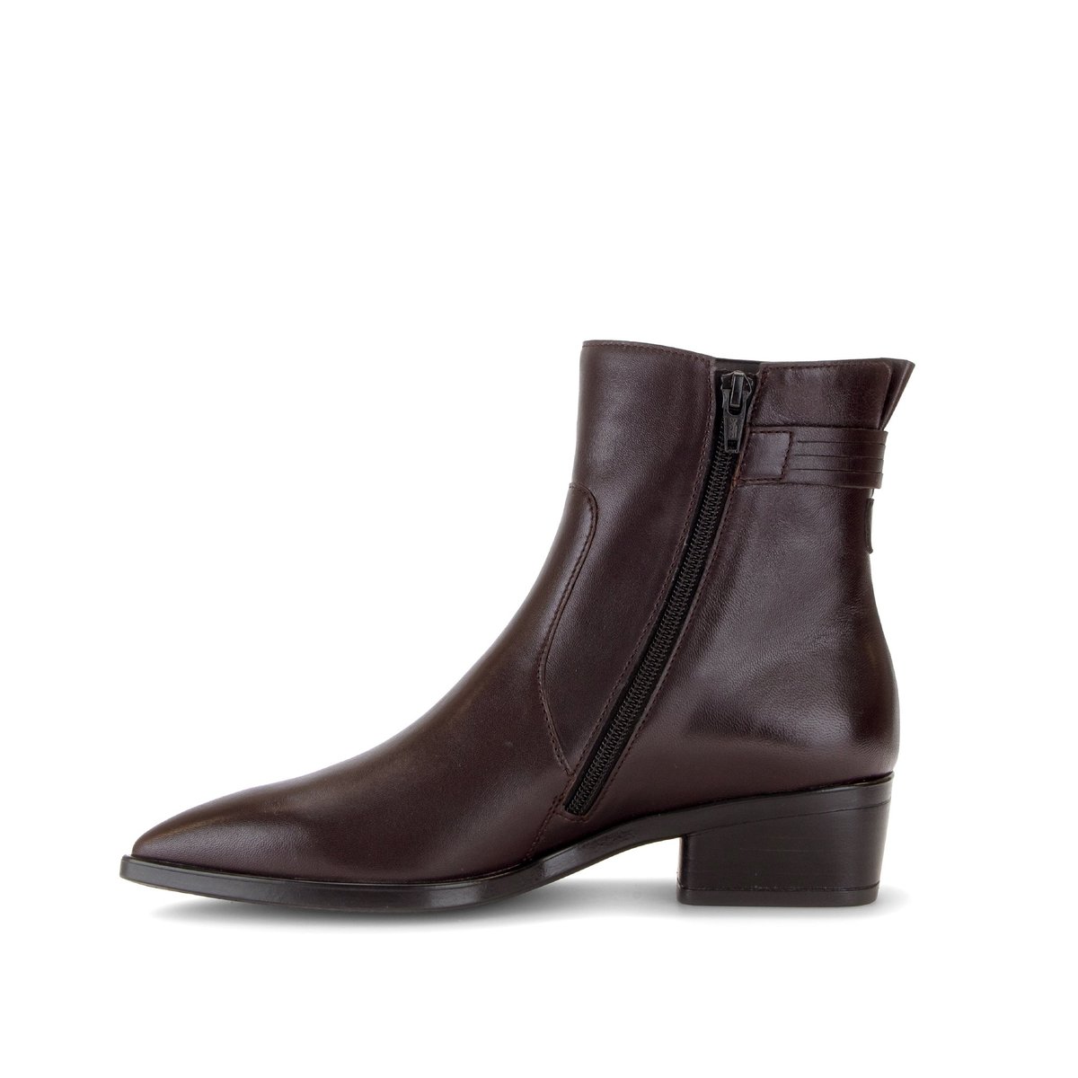 Bottines en cuir lisse à talon décroché rouge, GABOR