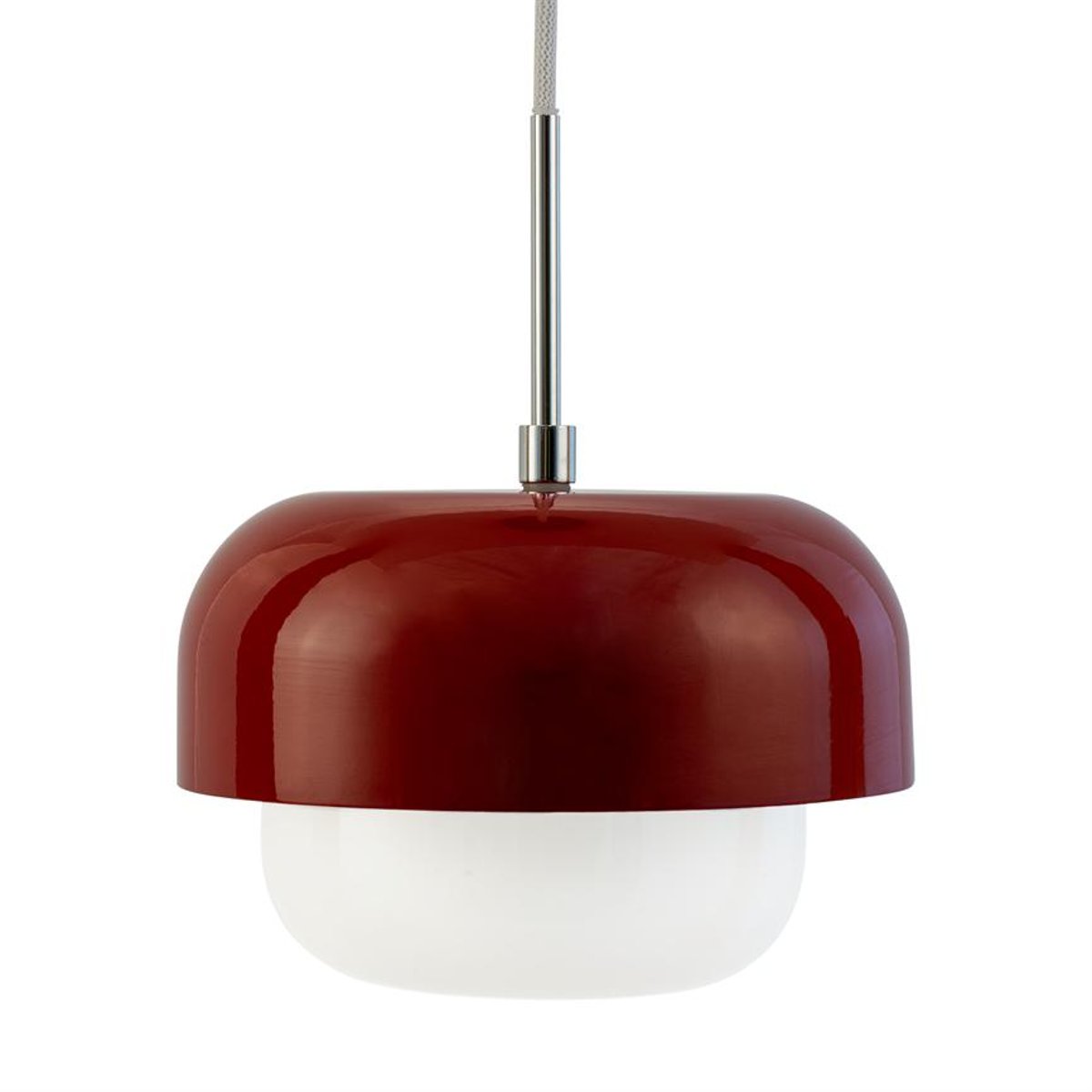 Suspension en verre et métal HAIPOT rouge foncé, DYBERG LARSEN