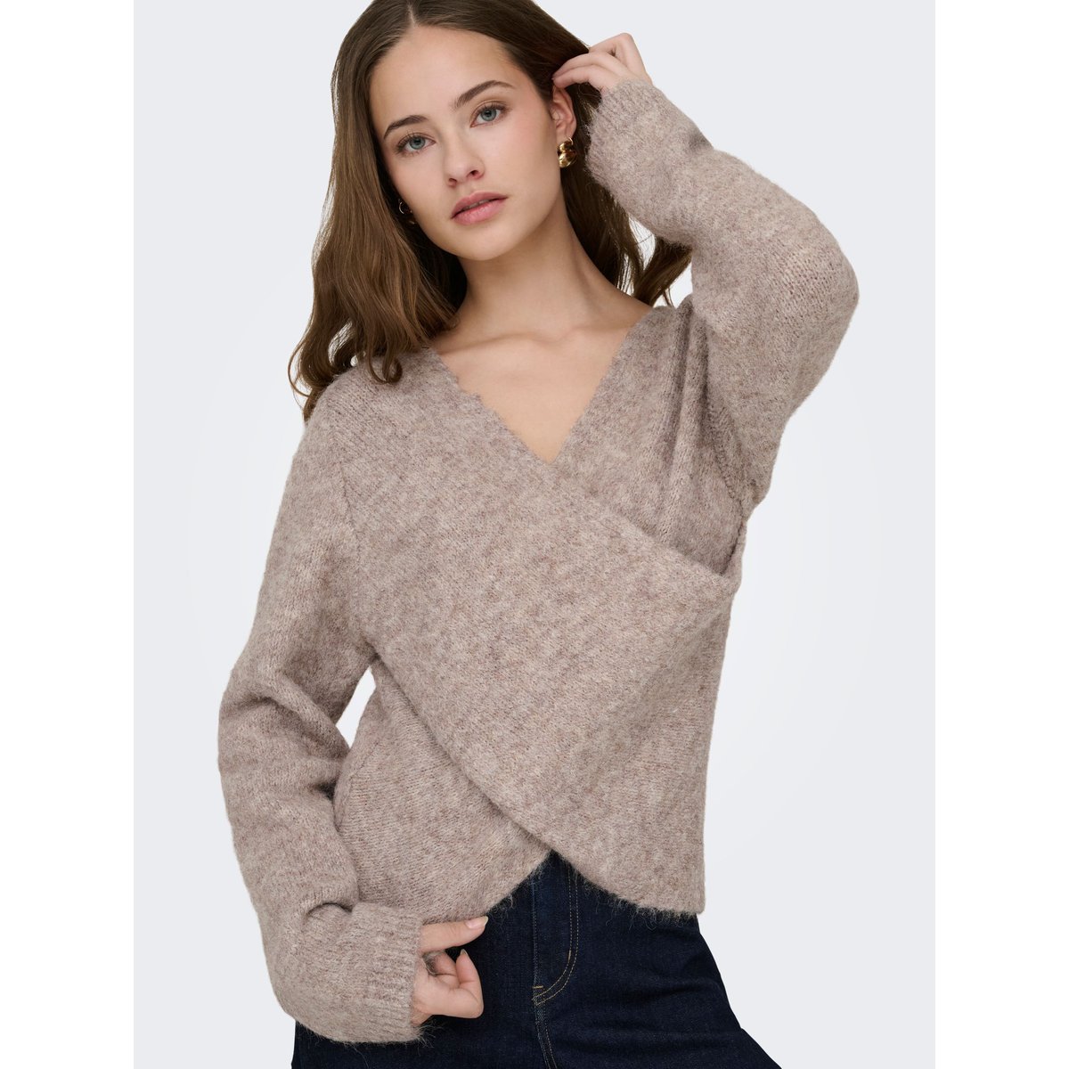 Pull En Maille humus, ONLY