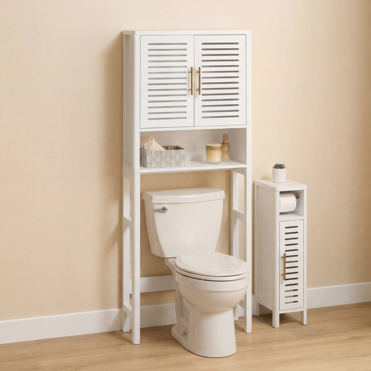 Meuble WC rectangulaire OREA blanc, 5FIVE SIMPLY SMART