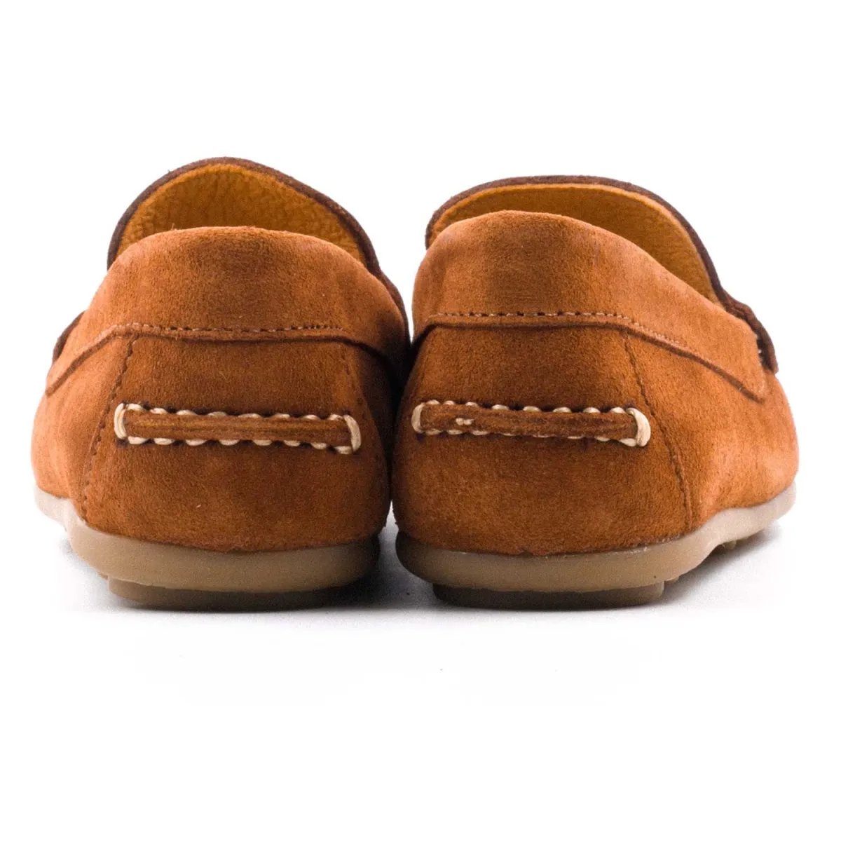 Mocassins en cuir pour enfant, classiques et élégants - BONI AMBROISE beige foncé, BONI&SIDONIE