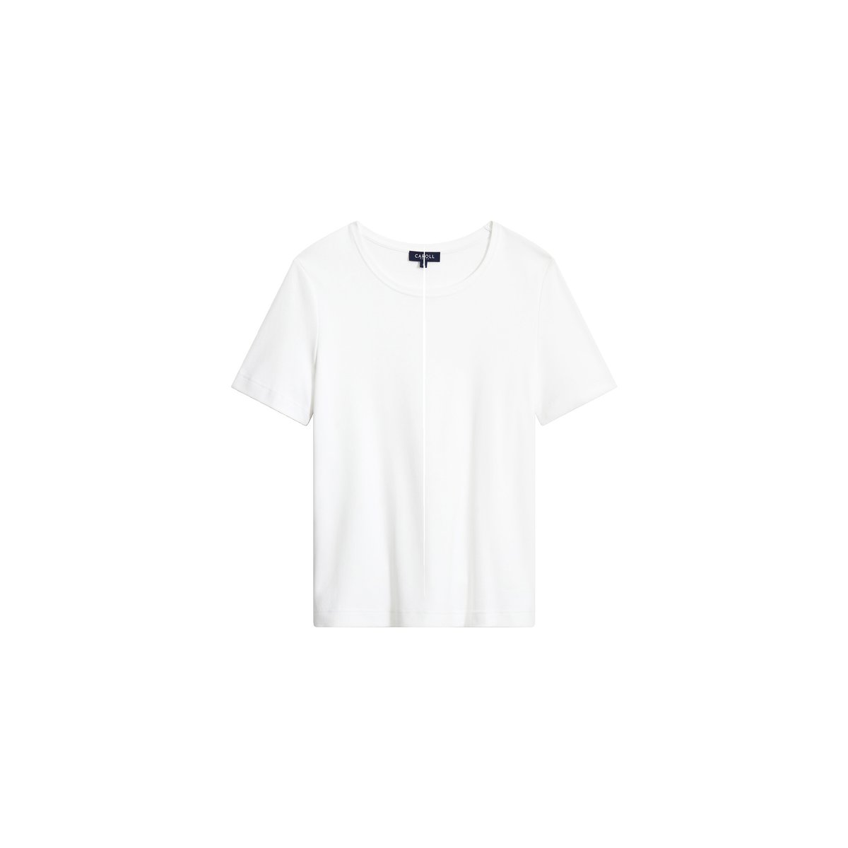 T-shirt droit col rond coton THUGO blanc, CAROLL
