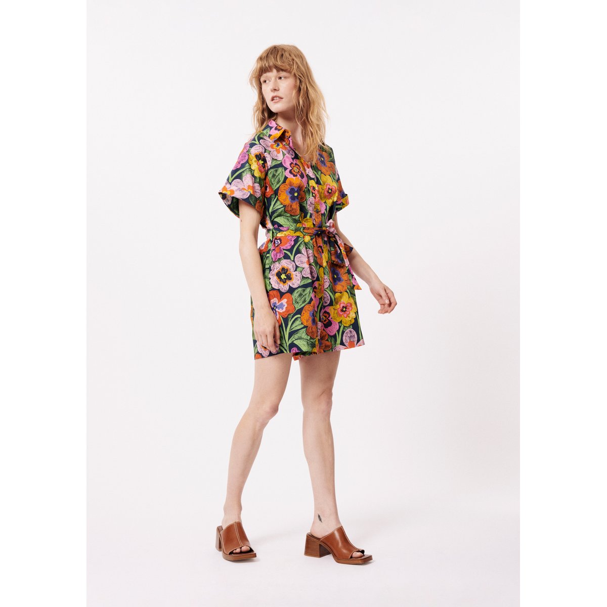 Combishorts en coton EVA spicy garden marine, FRNCH