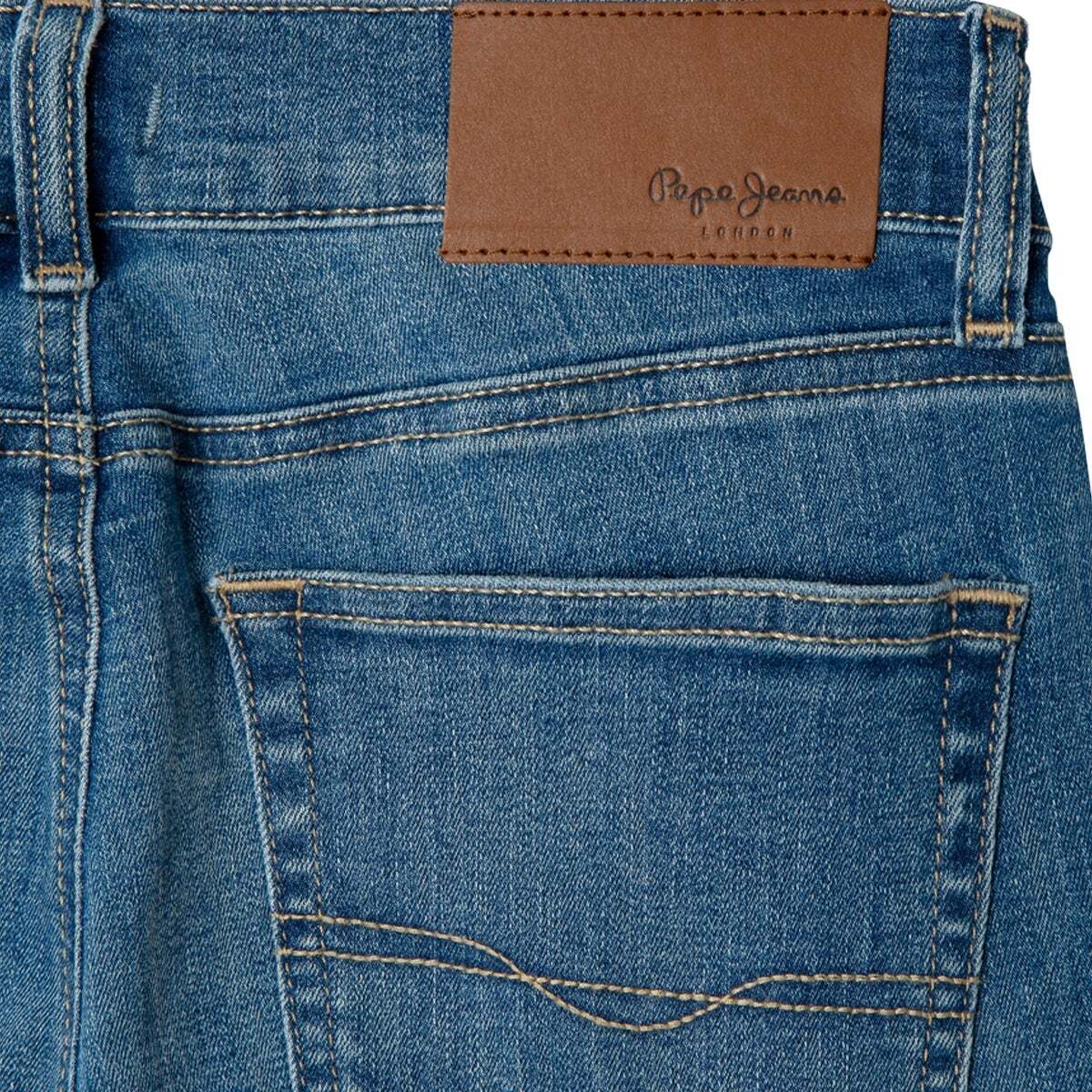 Bermuda En Denim Coupe Regular bleu clair décoloré, PEPE JEANS