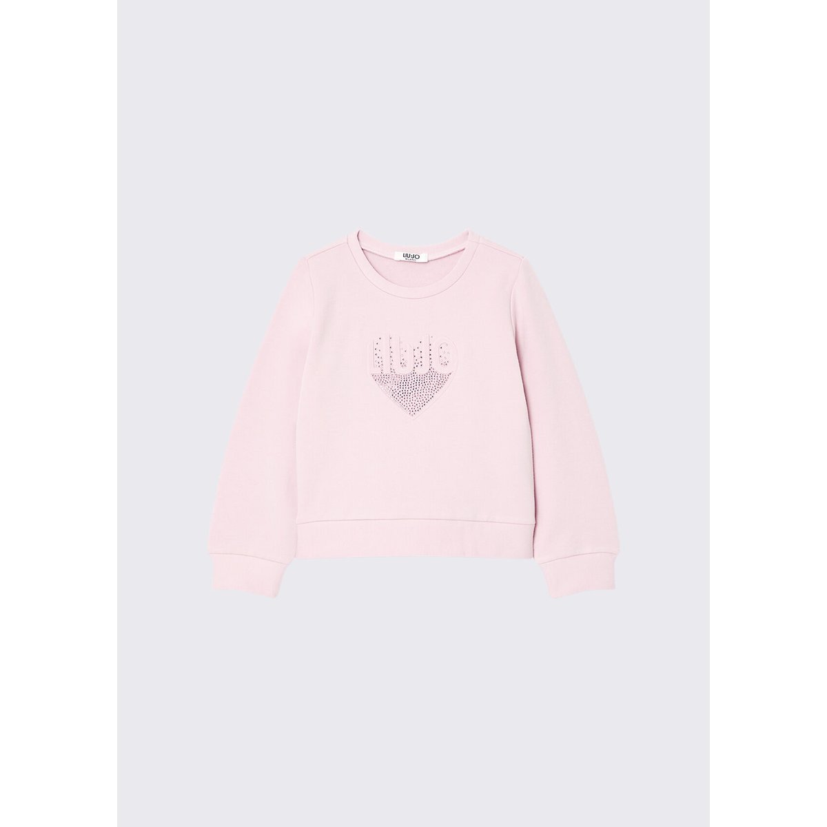 Sweat-shirt à col rond rose, LIU JO