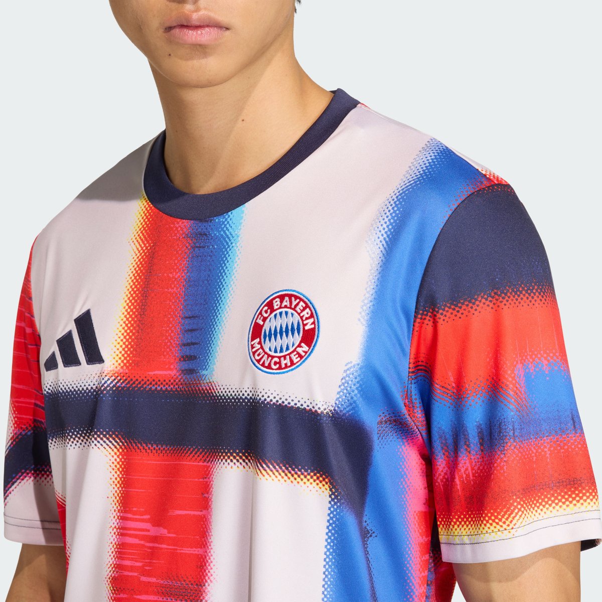Maillot D’échauffement Fc Bayern Ss26 noble ink / hi-res blue / chalk pearl, adidas Performance