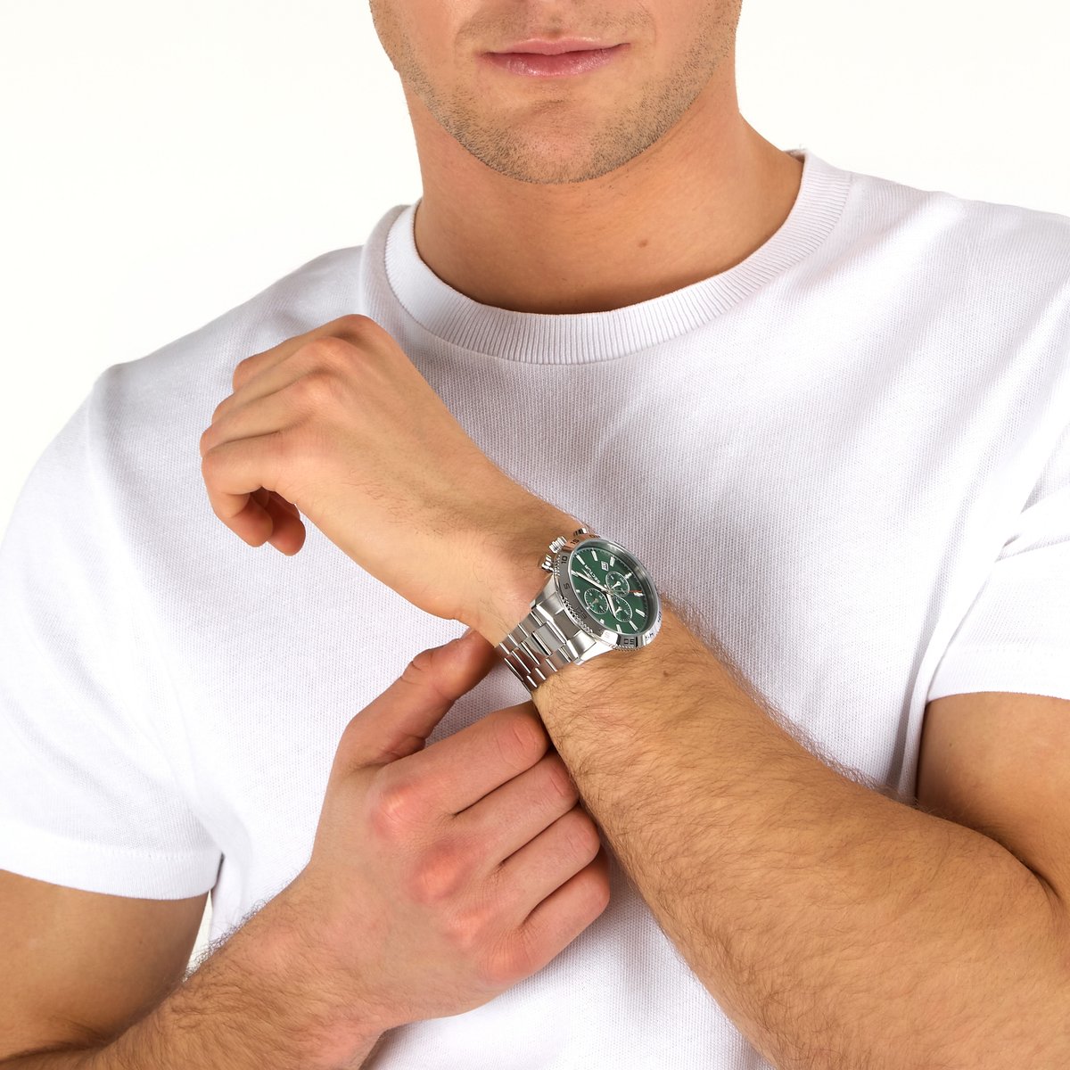 Montre-chronographe 270 vert, finition : sunray, SECTOR NO LIMITS