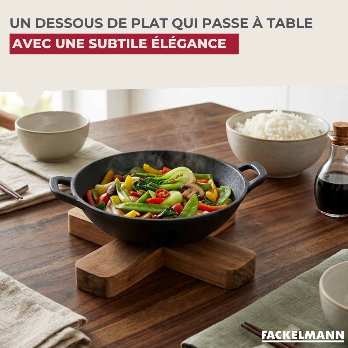 Dessous de Plat 18 cm ACACIA bois,bois brun, FACKELMANN