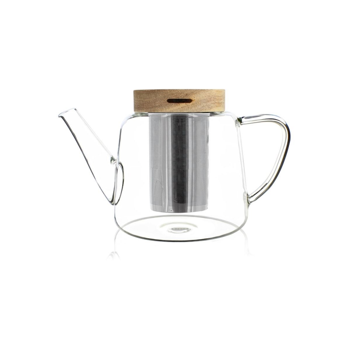 Théière en verre et couvercle en bois 680ml, GUSTAVE transparent, OGO LIVING