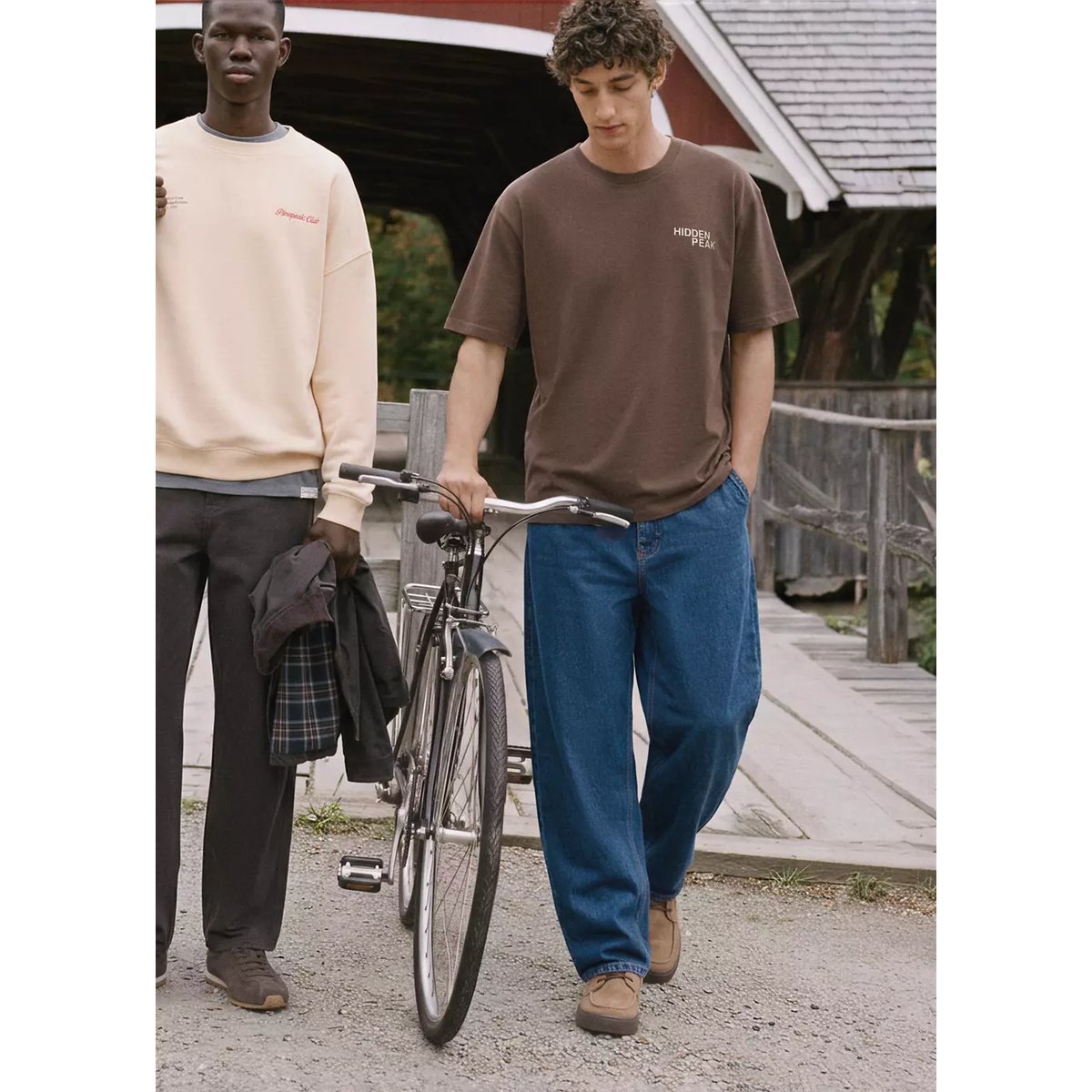 T-shirt 100 % coton imprimé marron, MANGO TEEN
