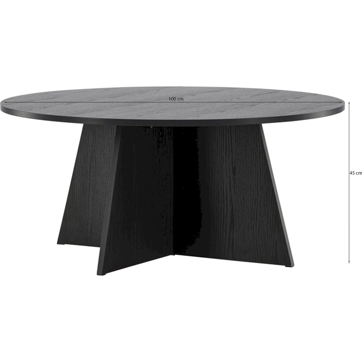Table basse ronde, Collection QUISHLY noir, RECOLLECTION