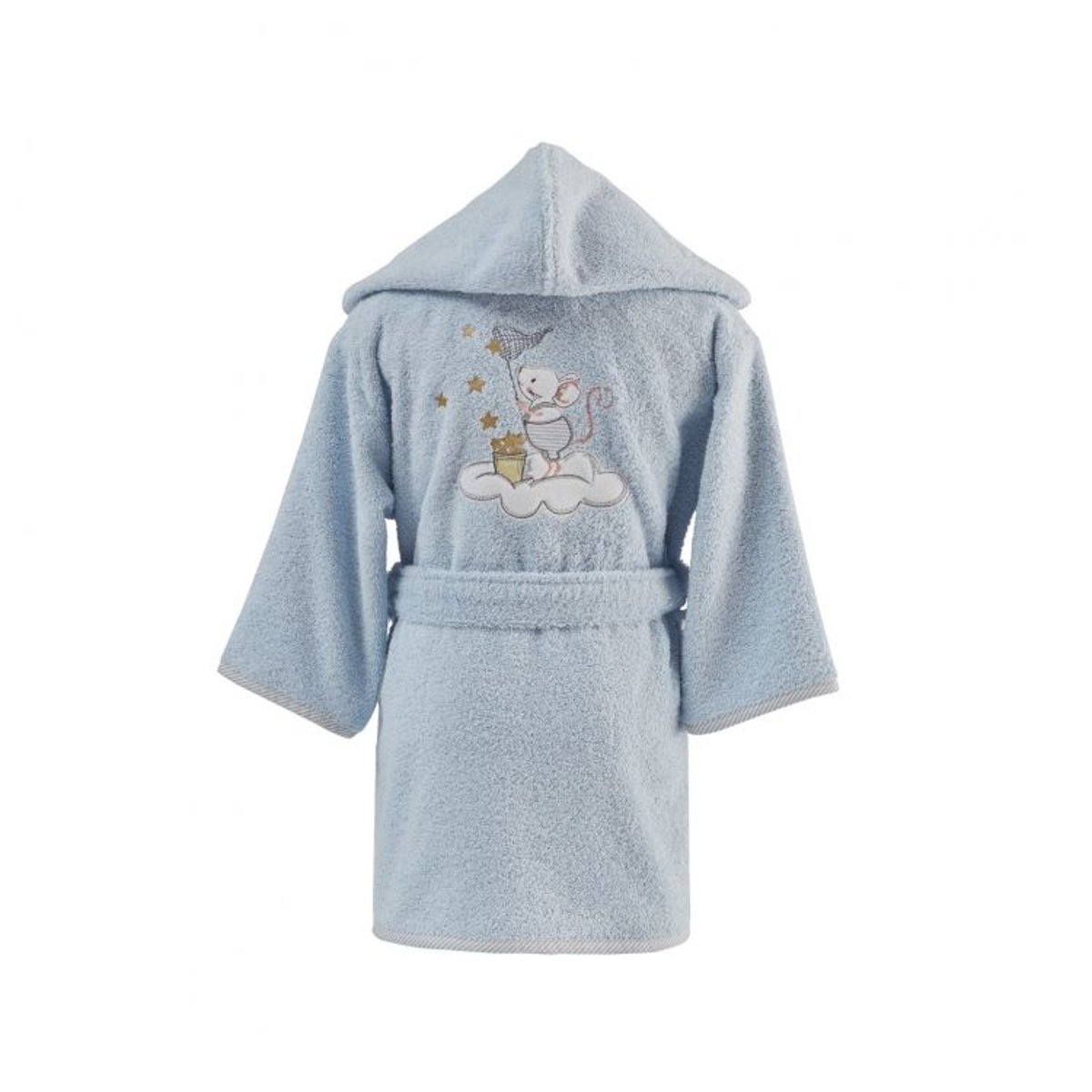 Peignoir de bain enfant 450 g/m² MOUSKY ciel, SENSEI MAISON