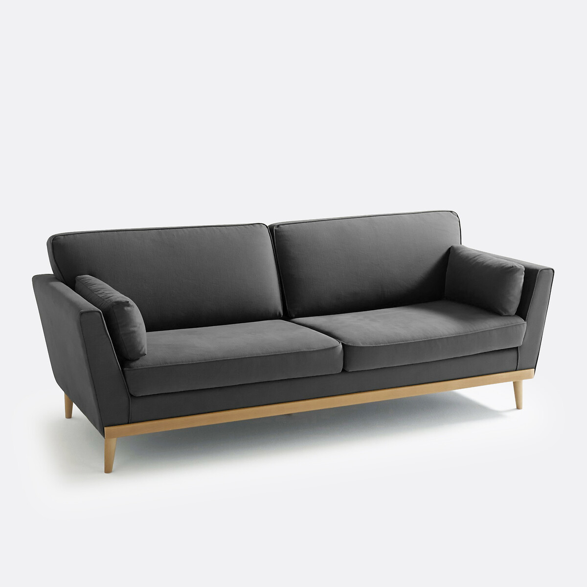Katoen en polyester bank, 3- en 4-zits, Tasie antraciet grijs, LA REDOUTE INTERIEURS