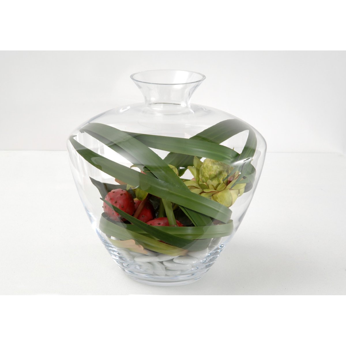 Galets en verre s - Seau de 4 kg blanc, AMADEUS