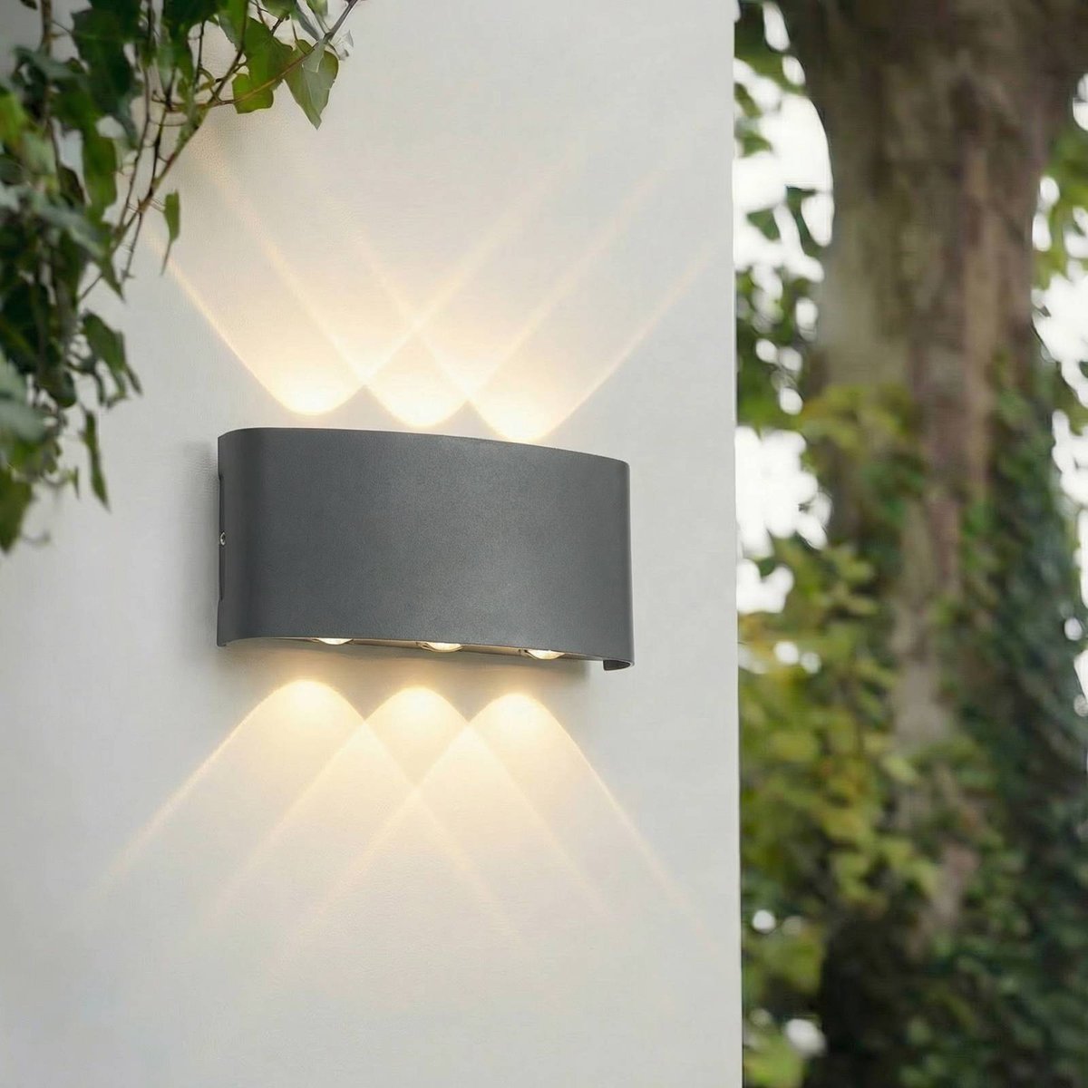 Applique extérieure en aluminium moderneLED anthracite, LINDBY