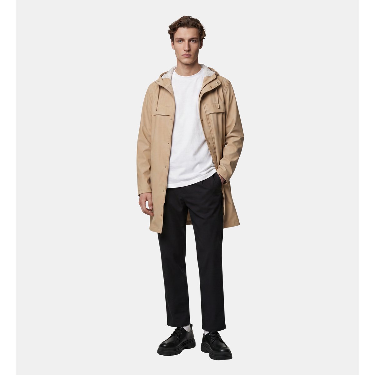 Parka nainy mi-longue beige, GALERIES LAFAYETTE