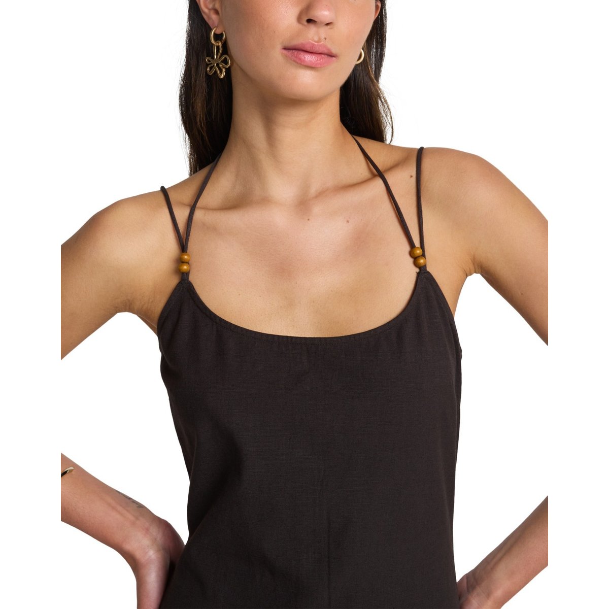 Robe bustier MIDNIGHT WAVE MINI noir black sands, BILLABONG