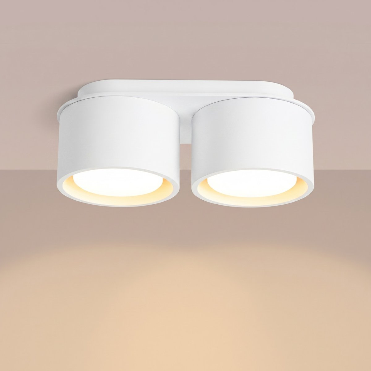 Plafonnier Aluminium Blanc Gx53 2 MODO blanc, EDEN