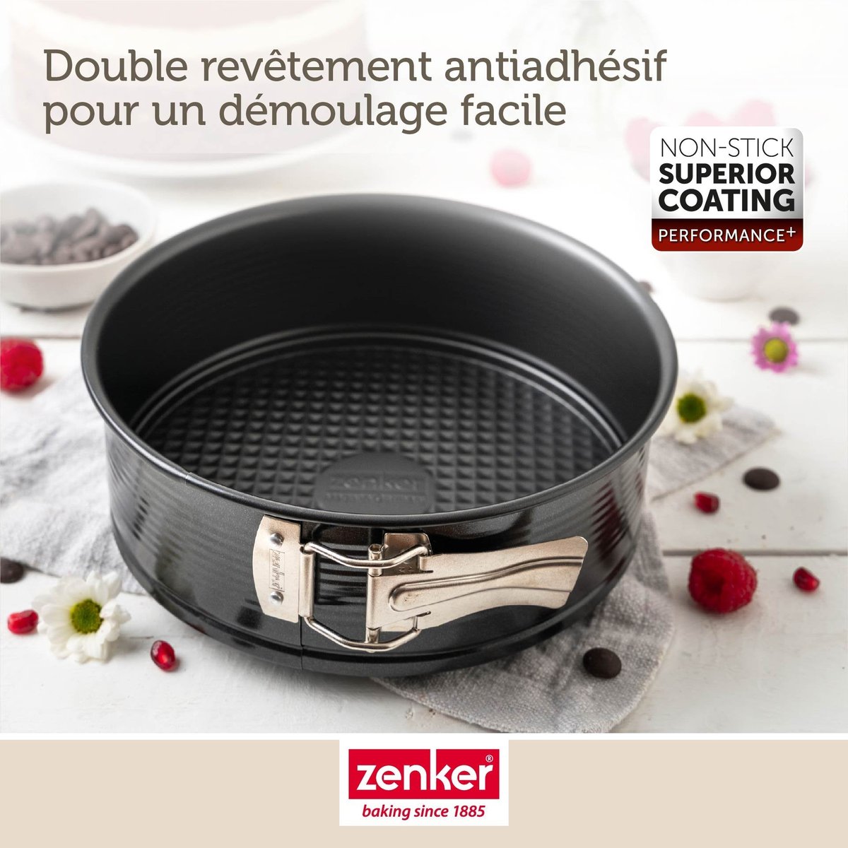 Moule à manqué à charnière 28 cm PERFECTBACK+ noir, ZENKER