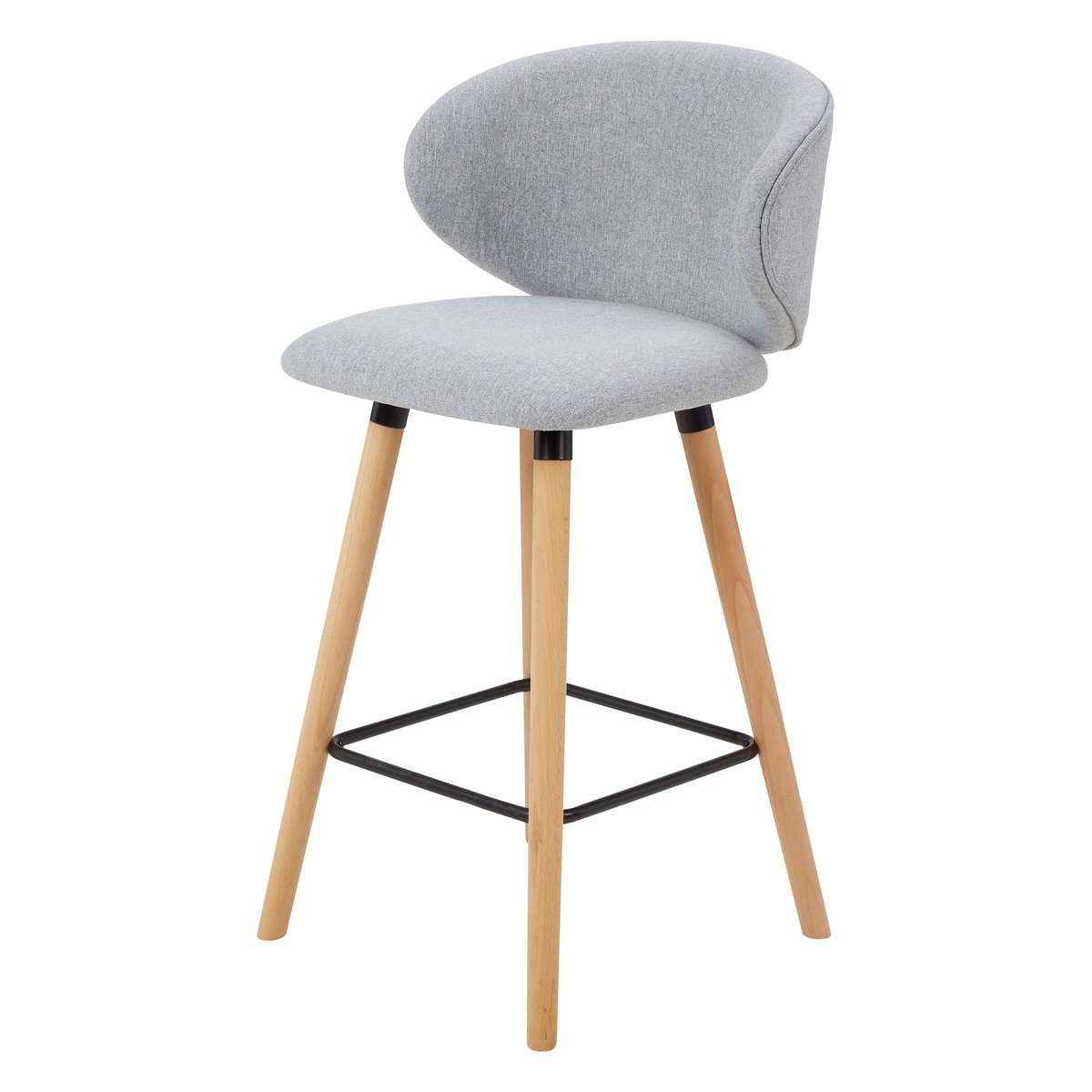 Chaise snack tissu gris clair, ZAGO