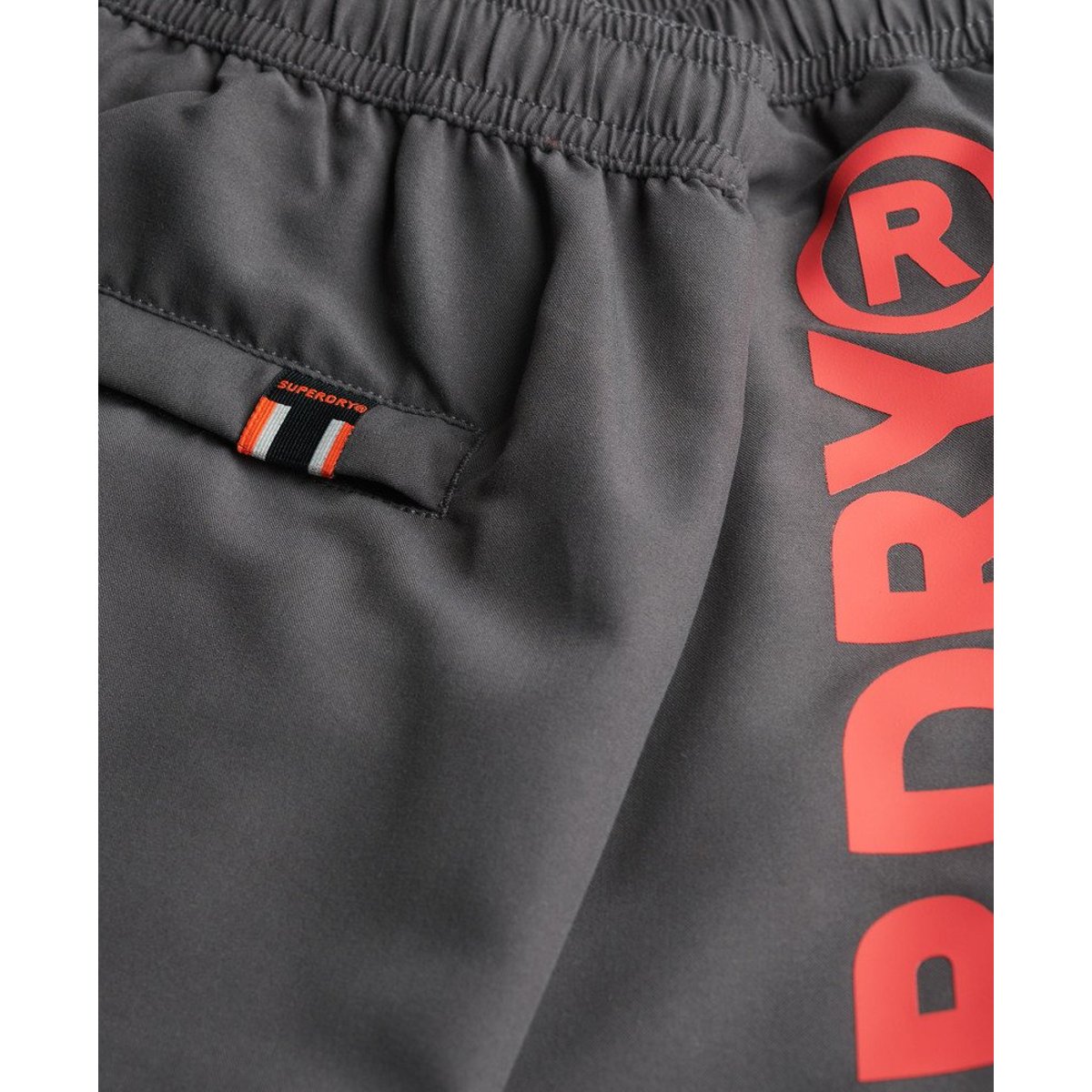 Short de bain à motif Sport longueur 43 cm anthracite, SUPERDRY
