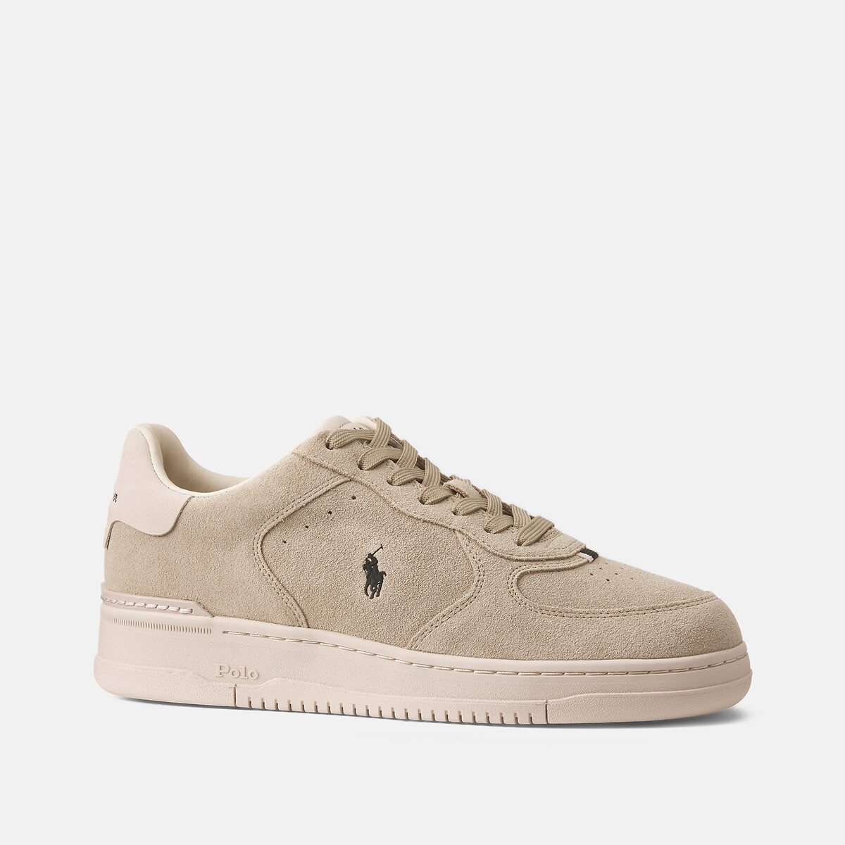 Baskets en cuir suédé, Masters Court taupe, POLO RALPH LAUREN