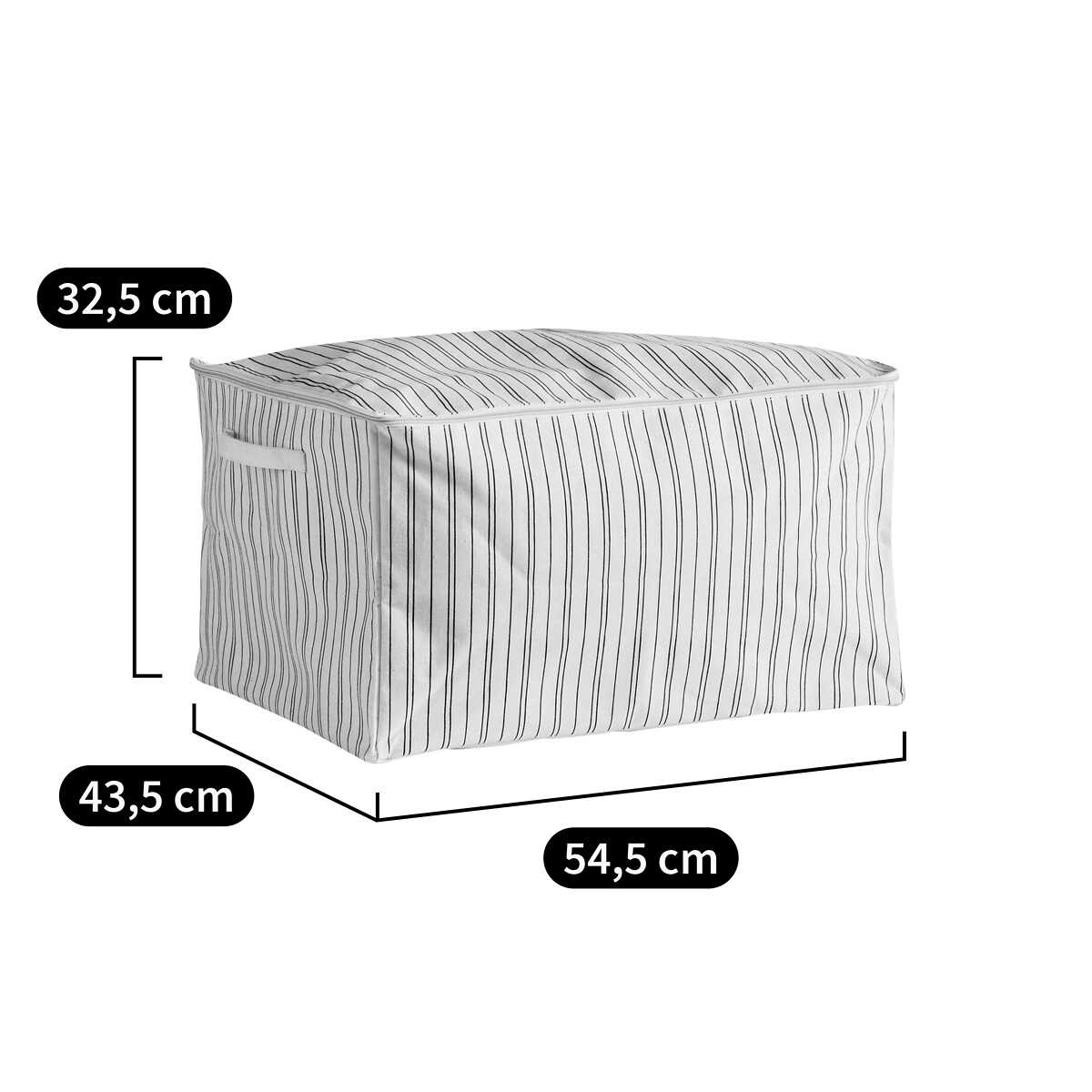 Housse de rangement taille XL, Uzès noir/blanc, LA REDOUTE INTERIEURS