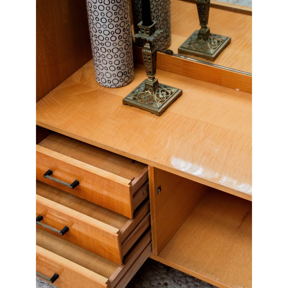 Grande coiffeuse en bois Louise N°184 - Bon état bois, DEBONGOUT