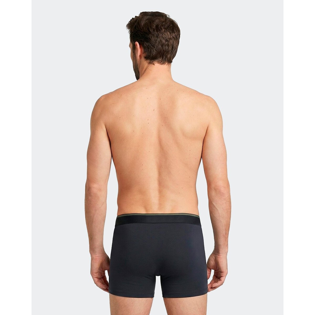 Lot de 2 boxers bleu marine + kaki, EDEN PARK