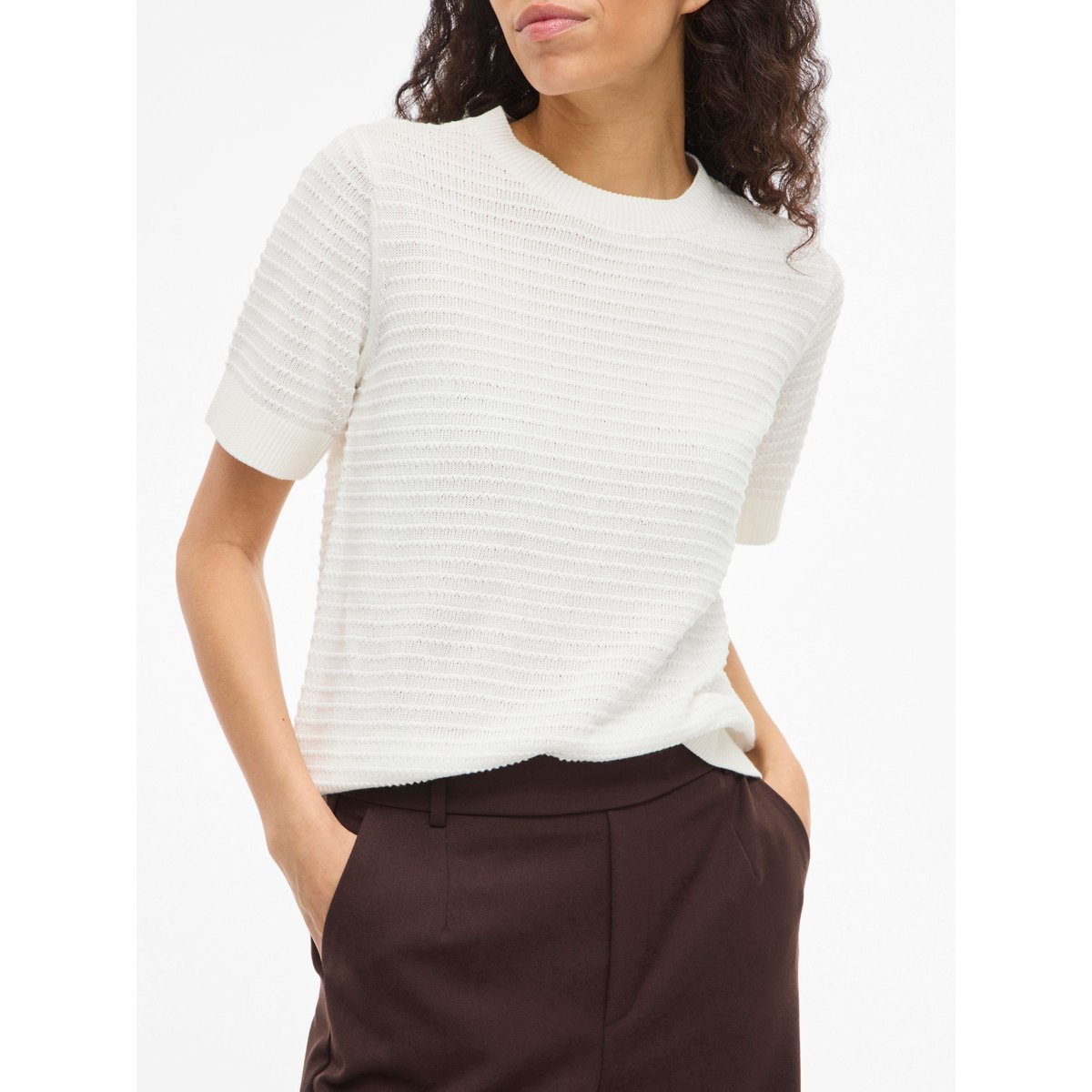 Top En Maille white alyssum, VILA