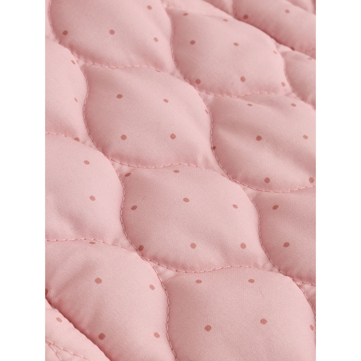 Combinaison à capuche pour bébé nylon rose à pois, double fermeture éclair, NEXT