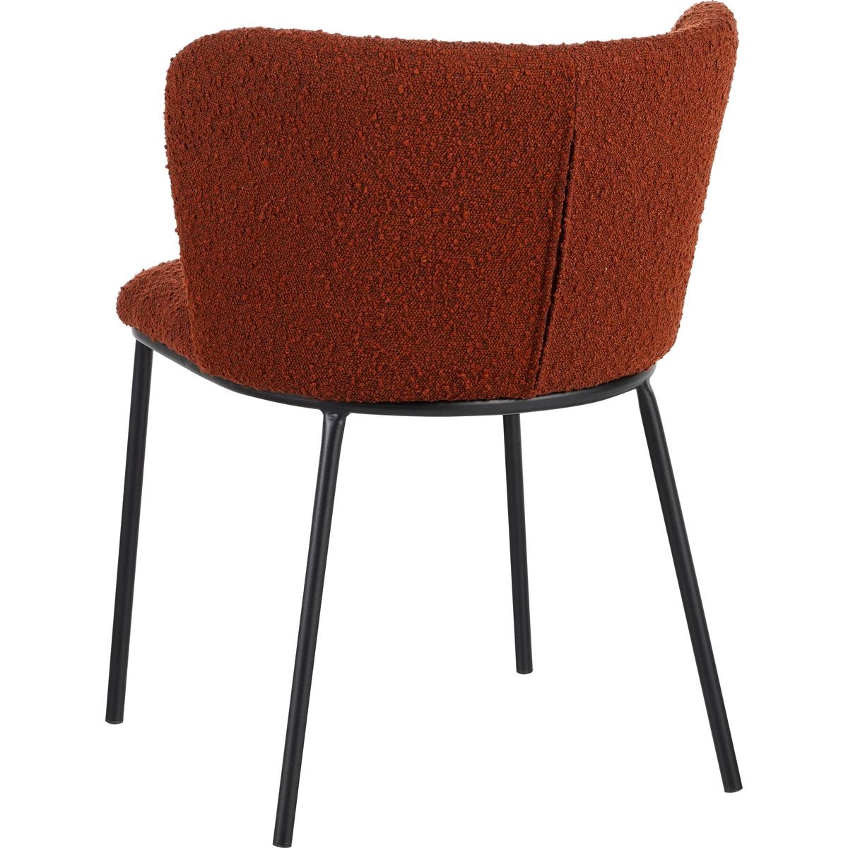 Lot de 2 chaises en tissu bouclé - TOMA rouille, HOMIFAB