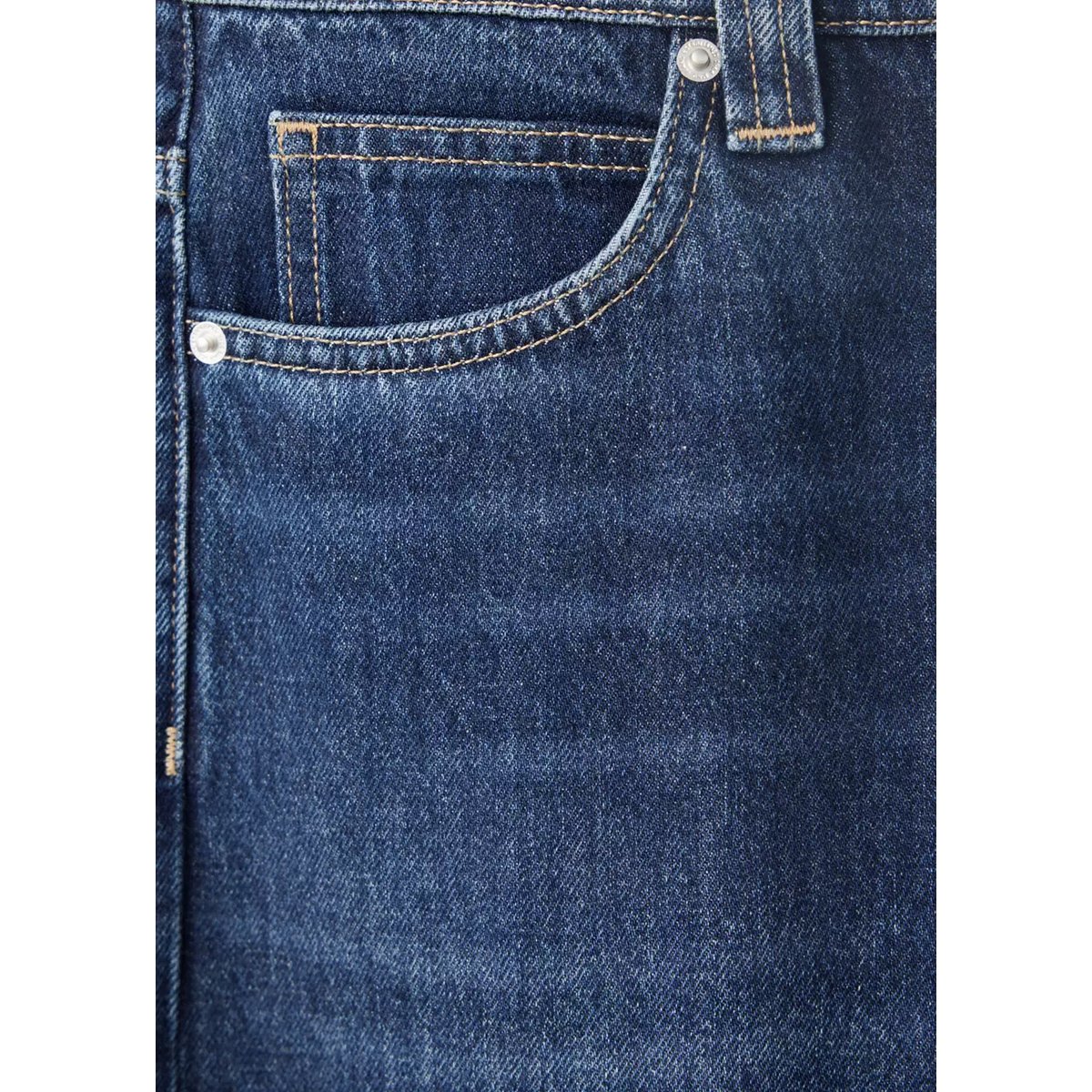Jean balloon taille basse bleu foncé, MANGO