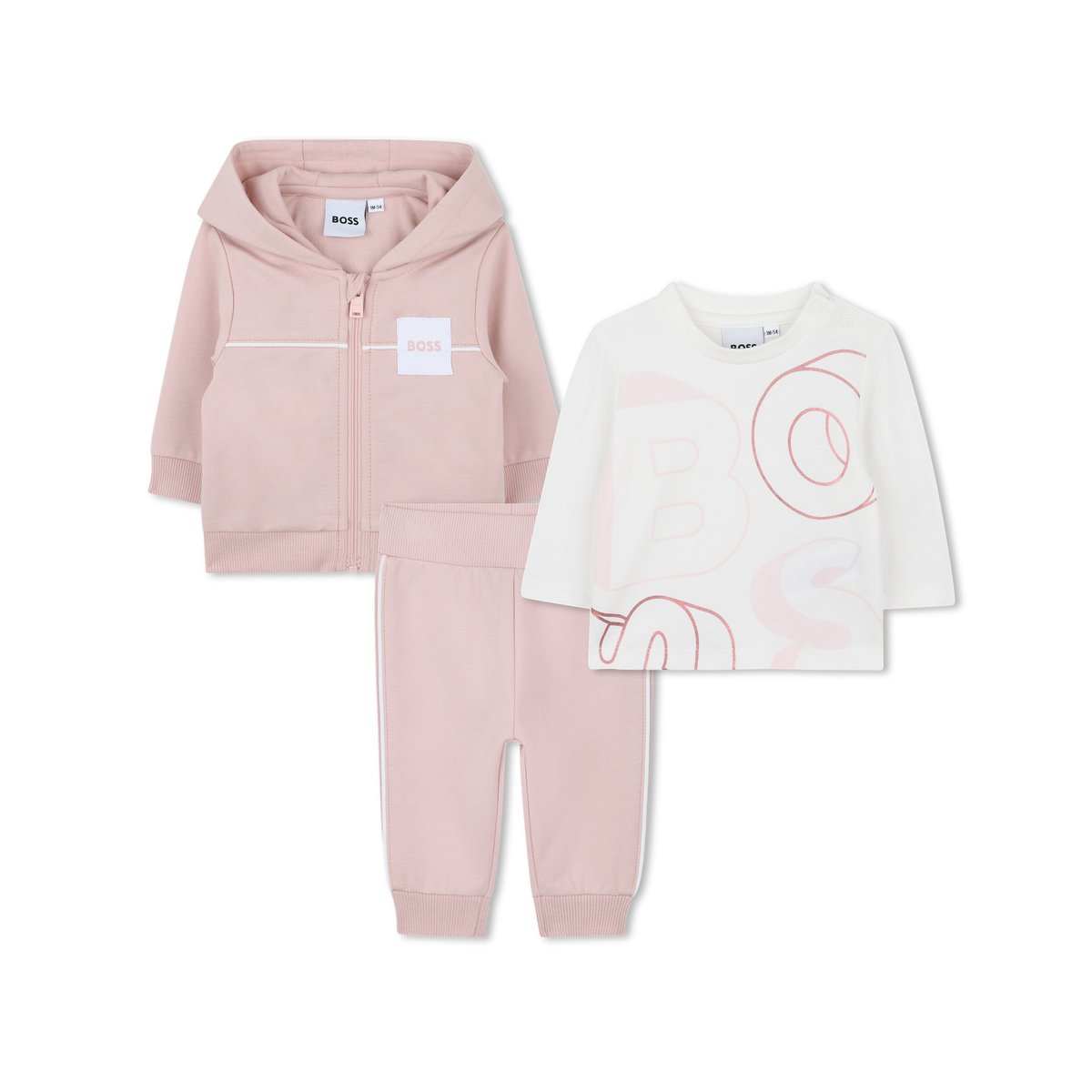 Ensemble 3 pièces vintage rose, BOSS KIDSWEAR
