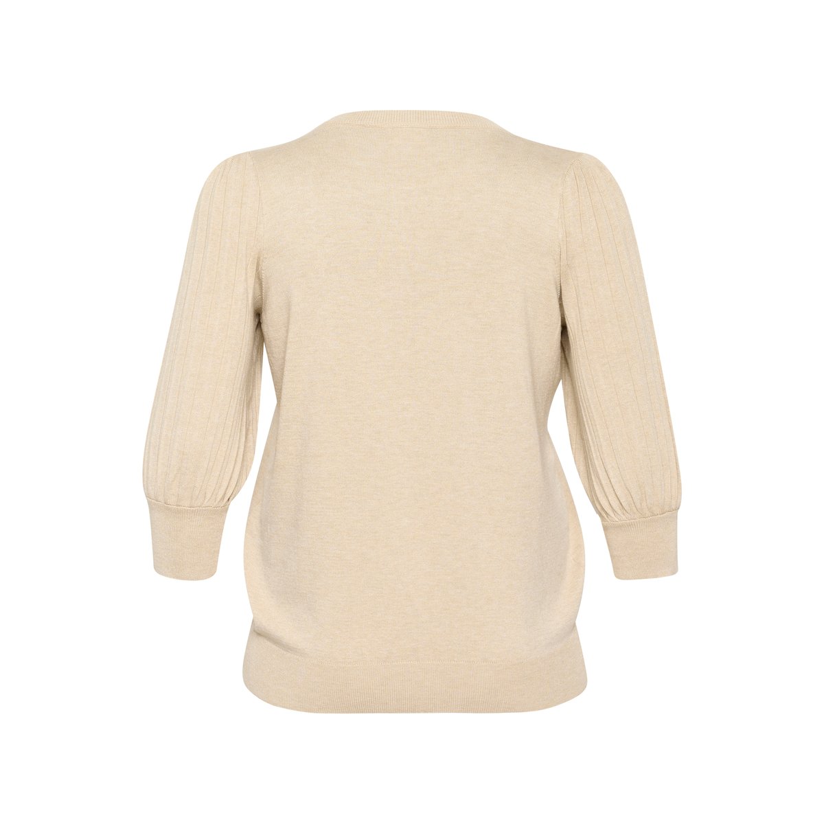 Pullover tricoté beige feather gray melange, KAFFE CURVE