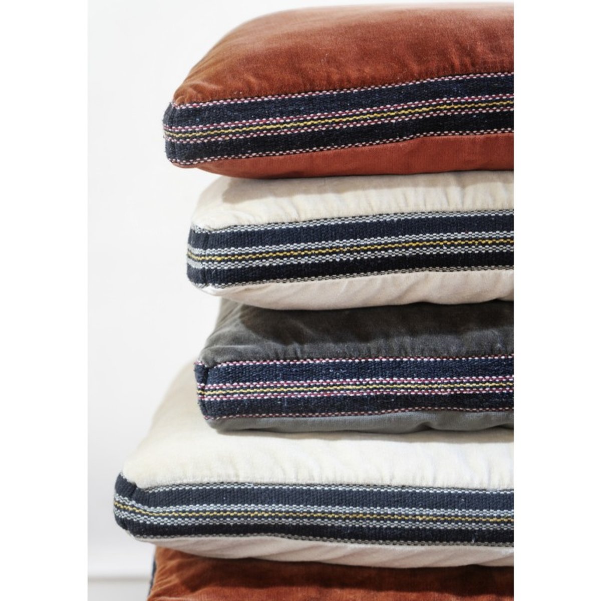 Matelas d'assise velours coton multicolour, MADAM STOLTZ