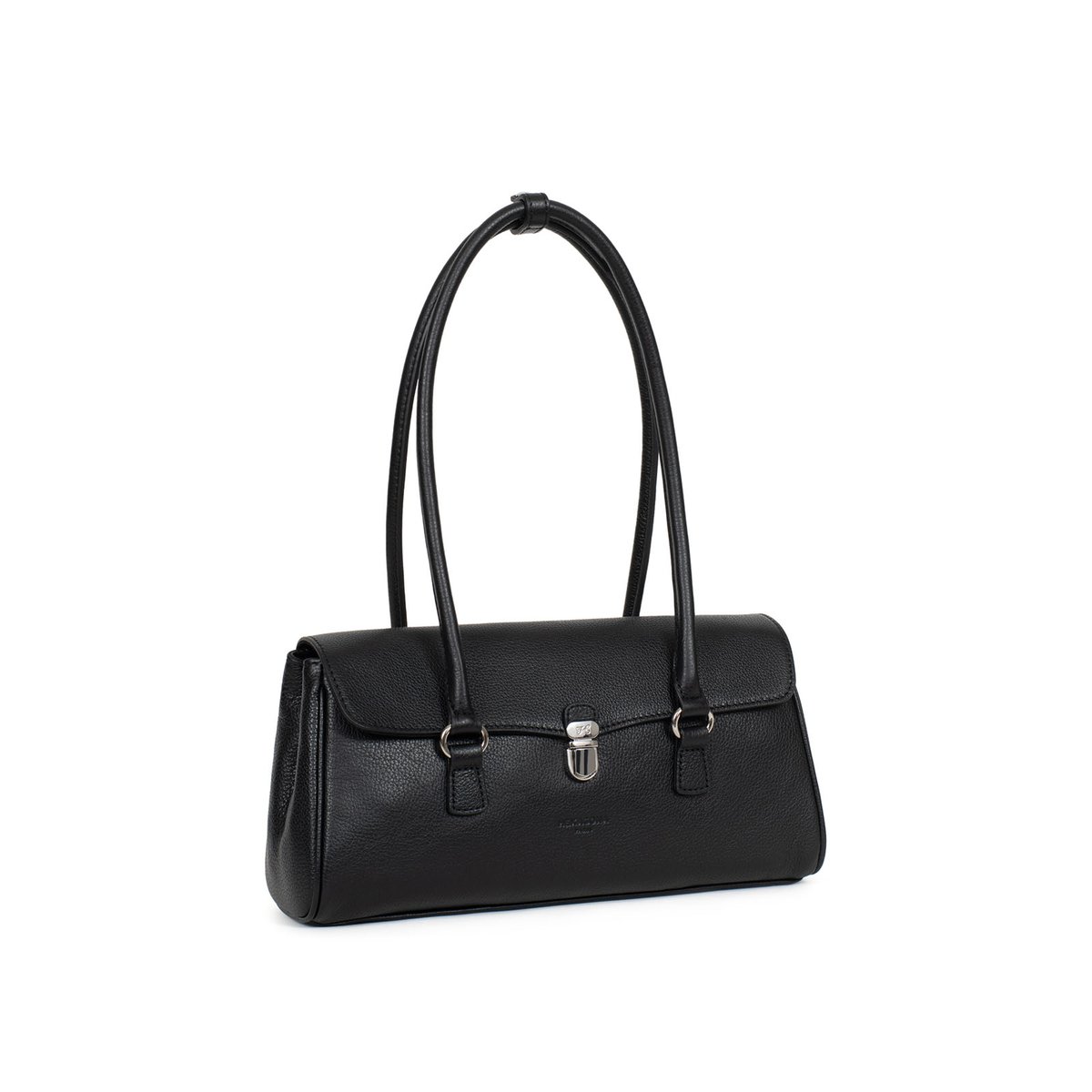 Sac porté épaule 2 anses AURORE noir, HEXAGONA